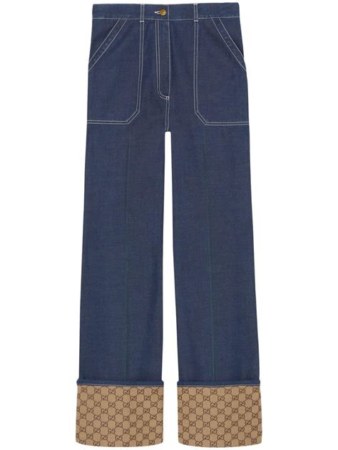 gucci pantaloni con disegni|gucci jeans for women.